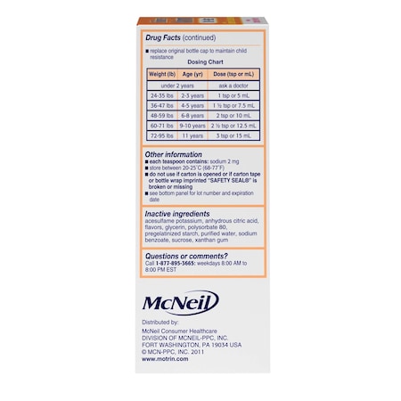 Motrin Childrens Dye Free Suspension Berry 4 fl. oz., PK36 3018403